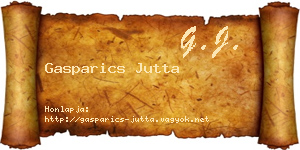 Gasparics Jutta névjegykártya